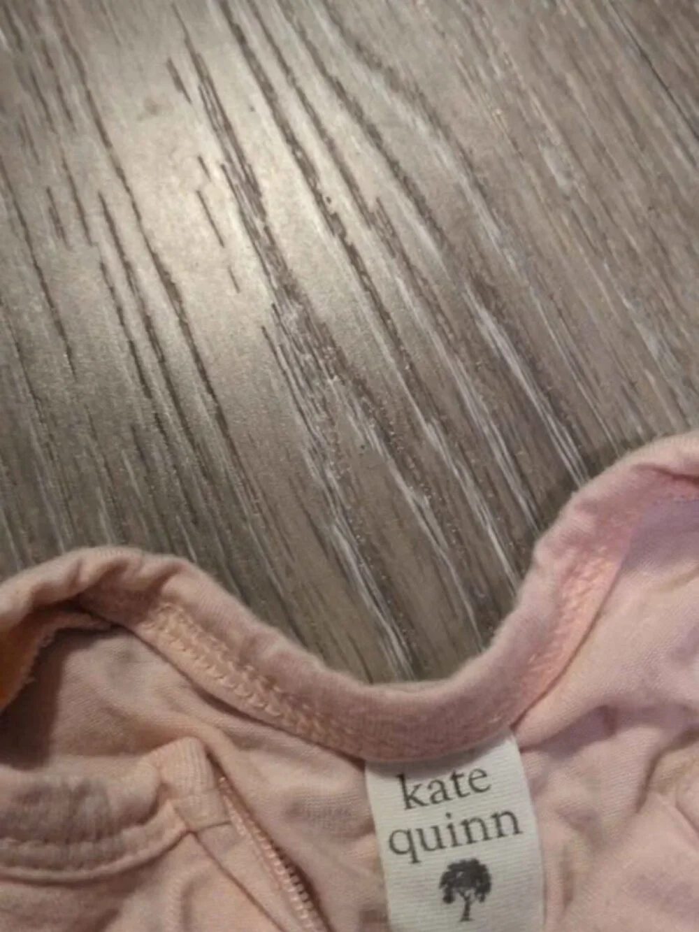 Kate Quinn Footie Pajamas 3/6 month light pink bamboo
